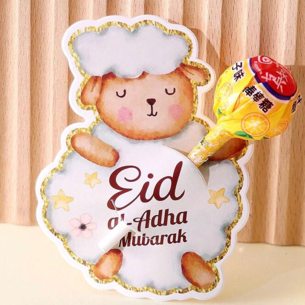 Eid Al Adha Card with Lolipop - A