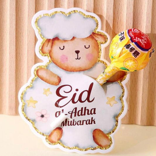 Eid Al Adha Card with Lolipop - A
