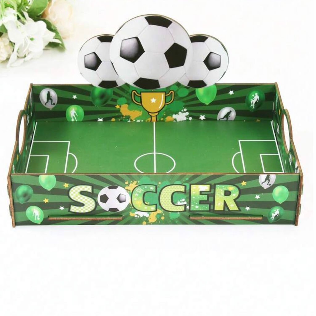Football Themed Wooden Tray 24X17CM