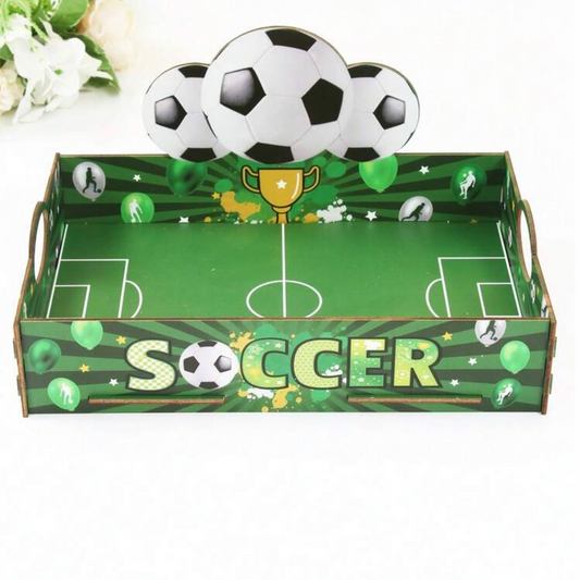 Football Themed Wooden Tray 24X17CM