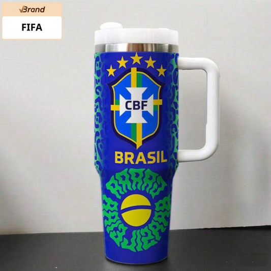 FIFA World Cup 2026 Brazil Football Insulated Tumbler
