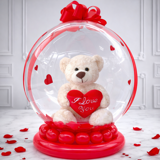 Love Bobo Arrangement with White bear and Heart