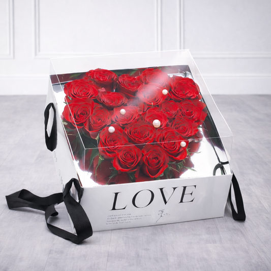 Love Preserved Flower Box Arrangement