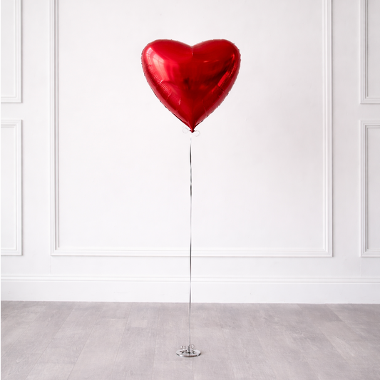 18 Inch Heart Foil Shape Balloons - 1 PC Helium