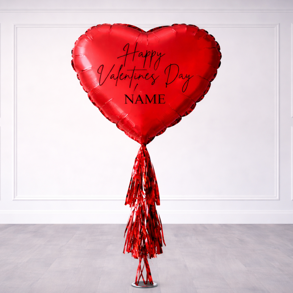 Large 32inch Helium with Tassels with customized name