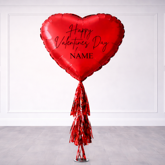 Large 32inch Helium with Tassels with customized name