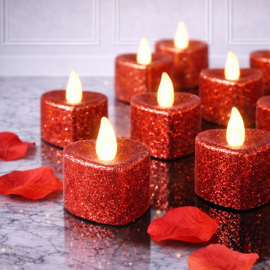 Heart Battery Candle - 1 Pc