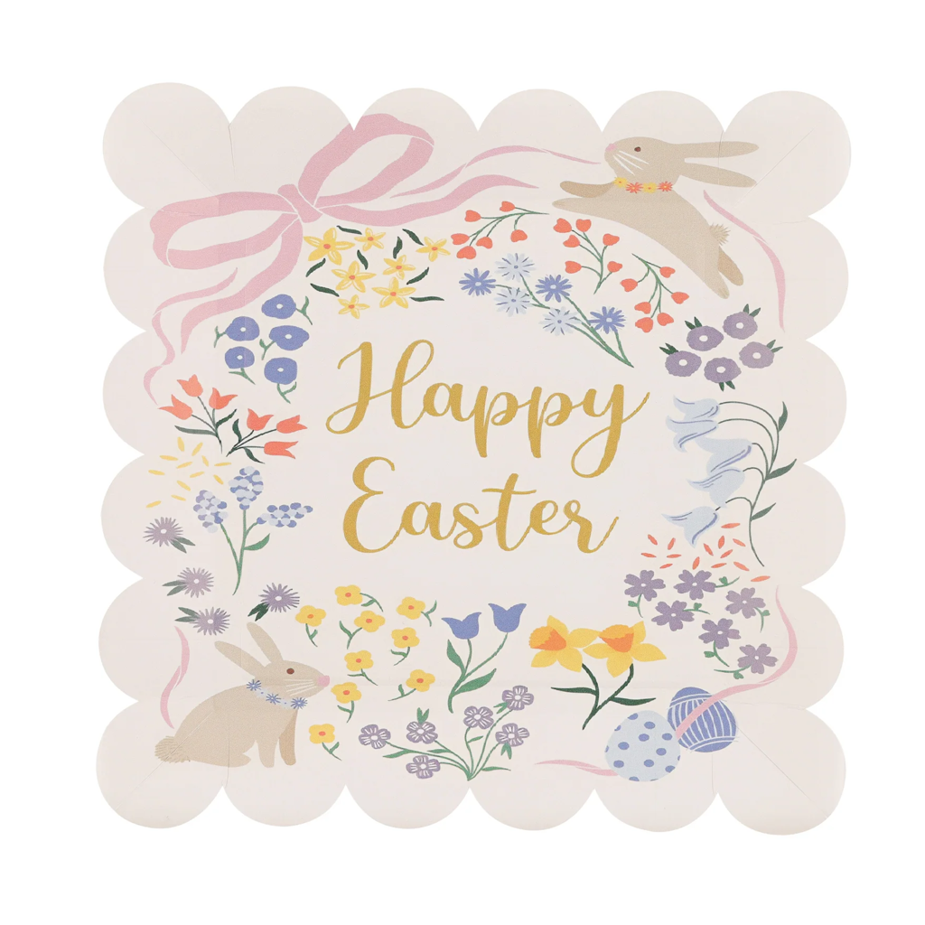 Easter Themed Square Plate Set 8 Pcs