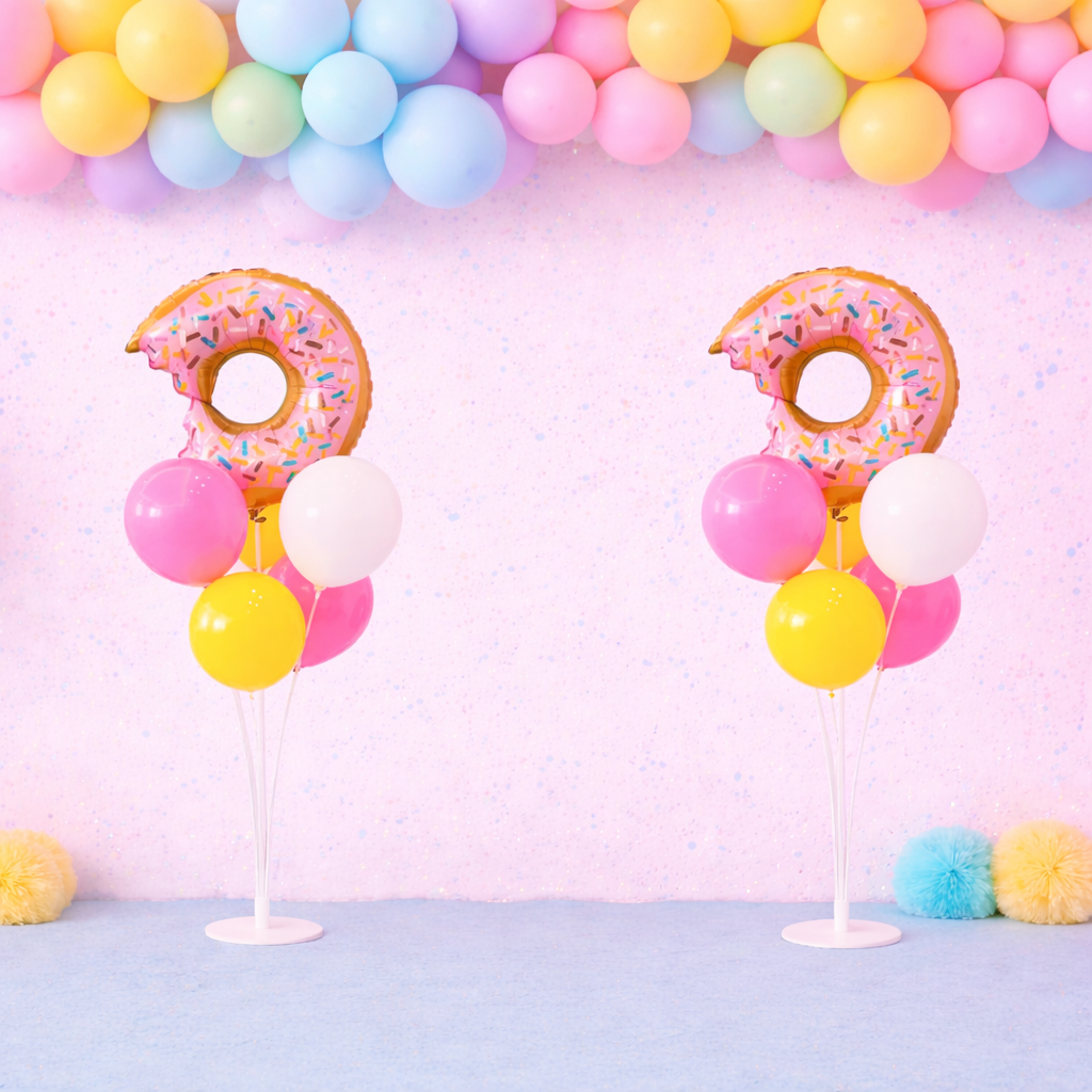 Eid Donuts Balloon Stand - 2 Pcs