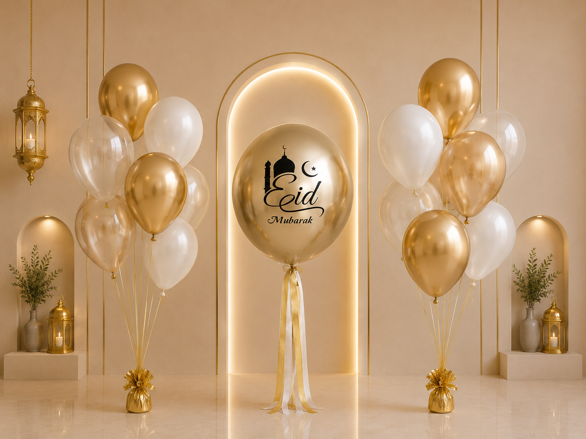 Eid Luxury Bobo arrangement Gold & White