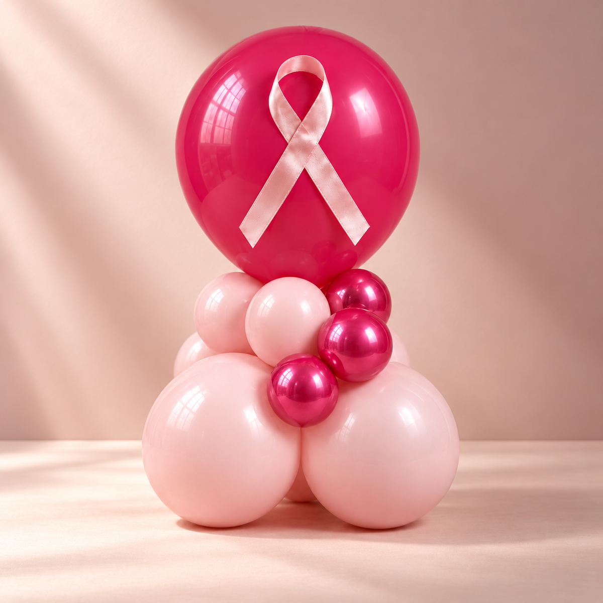 Pink October Ribbon Balloon (Set A)