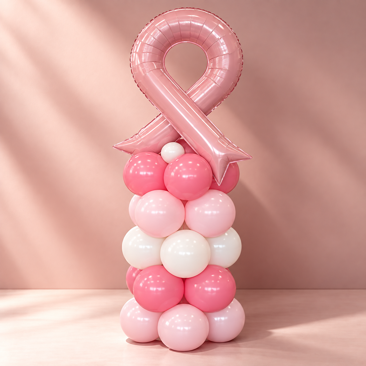 Pink October Ribbon Balloon (Set D)