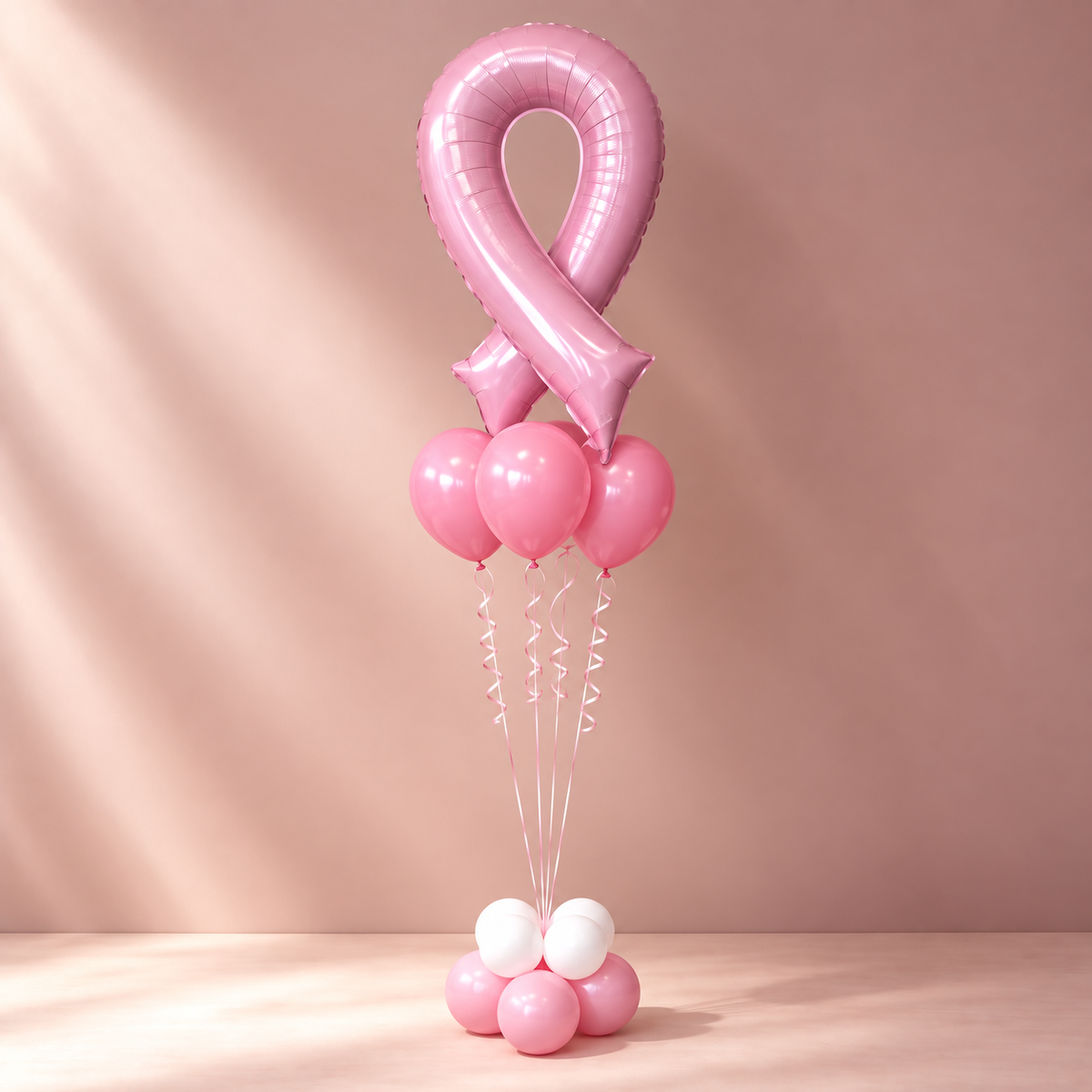 Pink October Ribbon Balloon (Set E)
