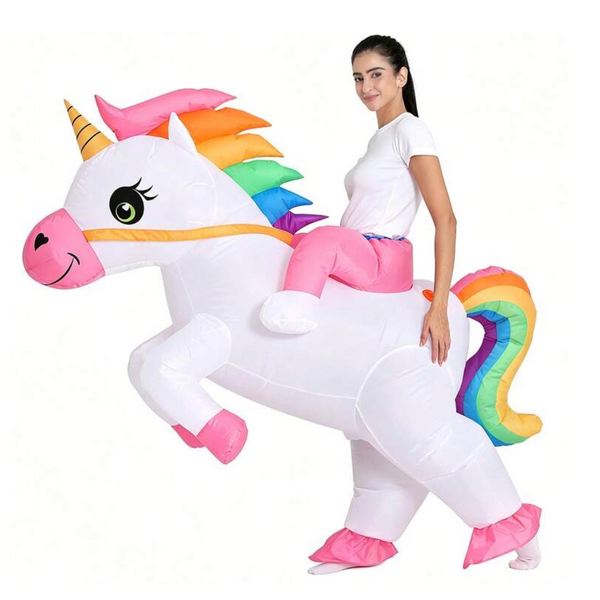 Inflatable Unicorn Costume Rainbow