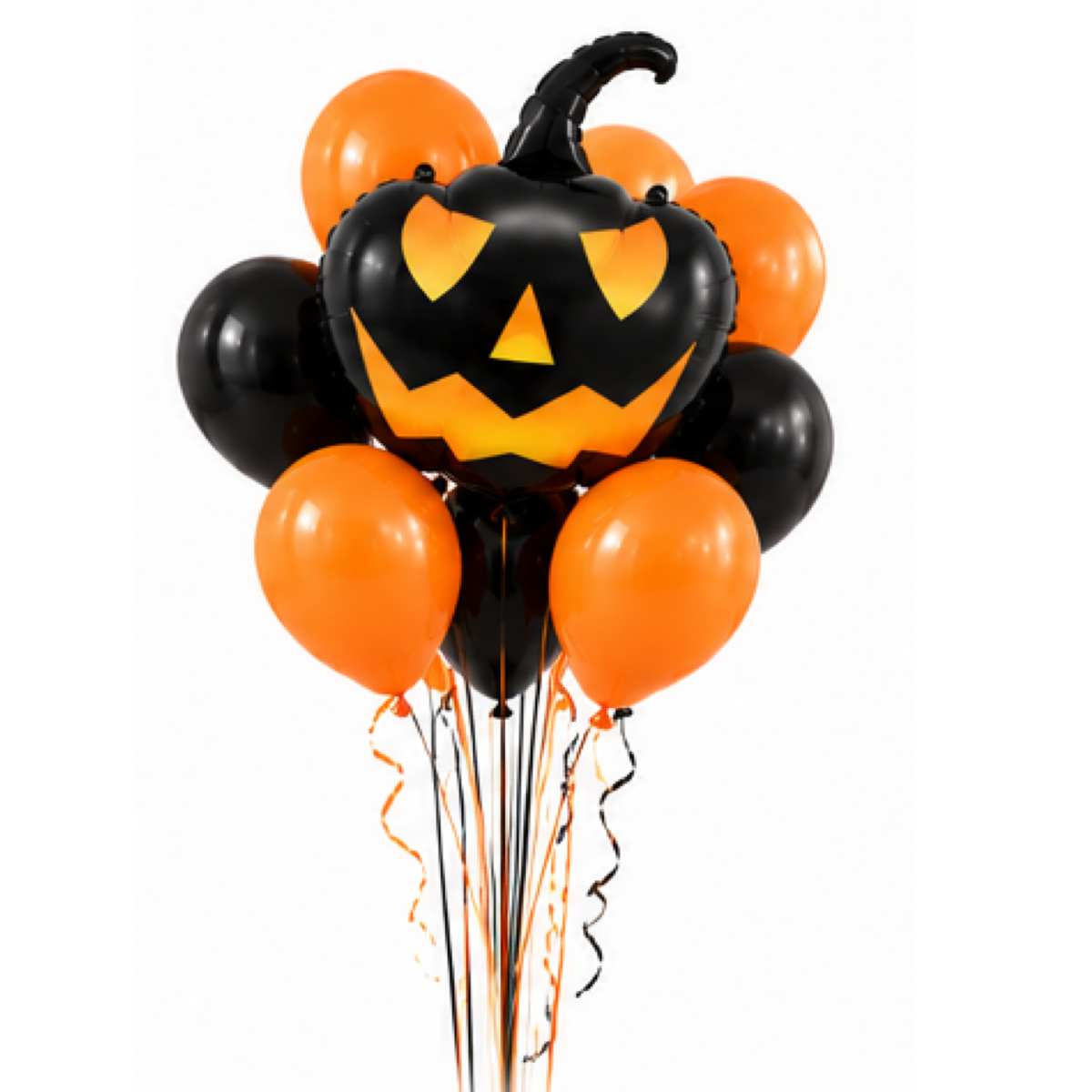 Spooky Helium Balloon Bunch - Scary Pumokin