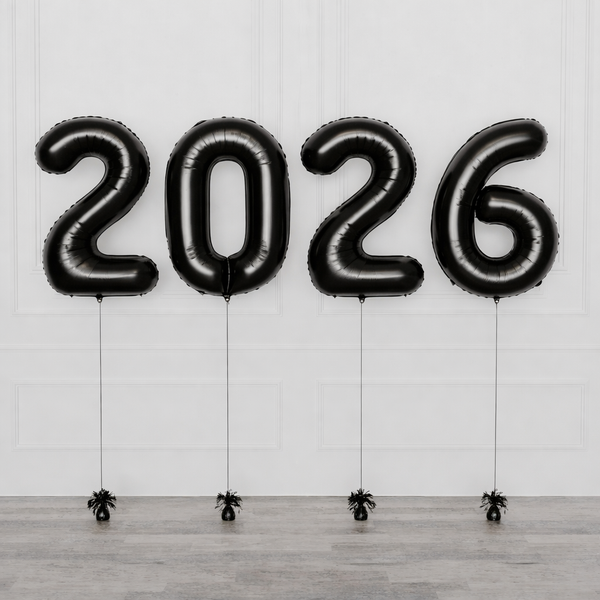 Graduation 2026 Number Helium Set - Black