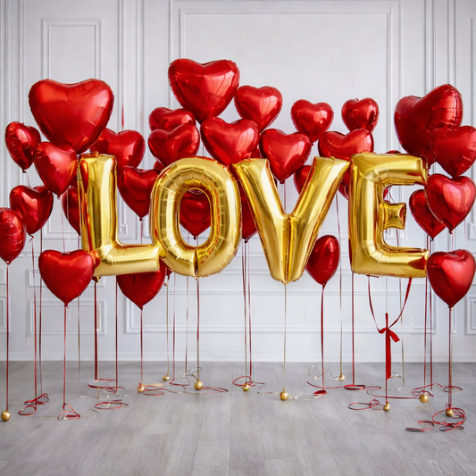 Love Helium Balloon Setup