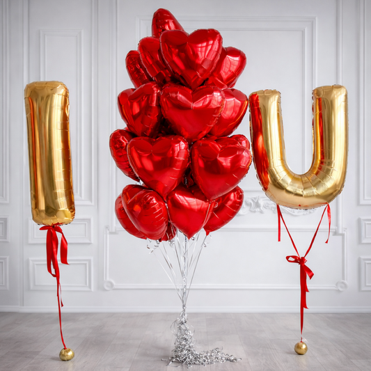 I Love You Helium balloon Set