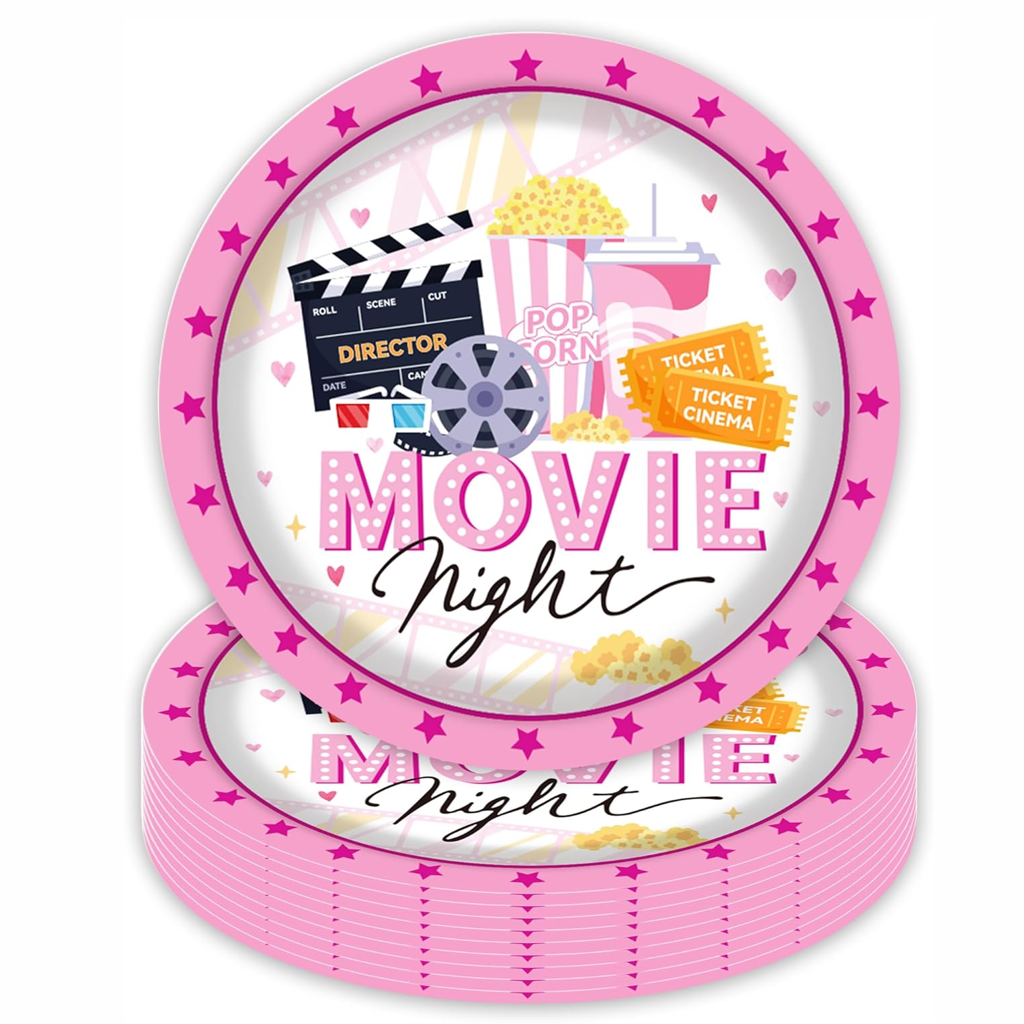 Movie Night 9inch Tableware Set (Pink)