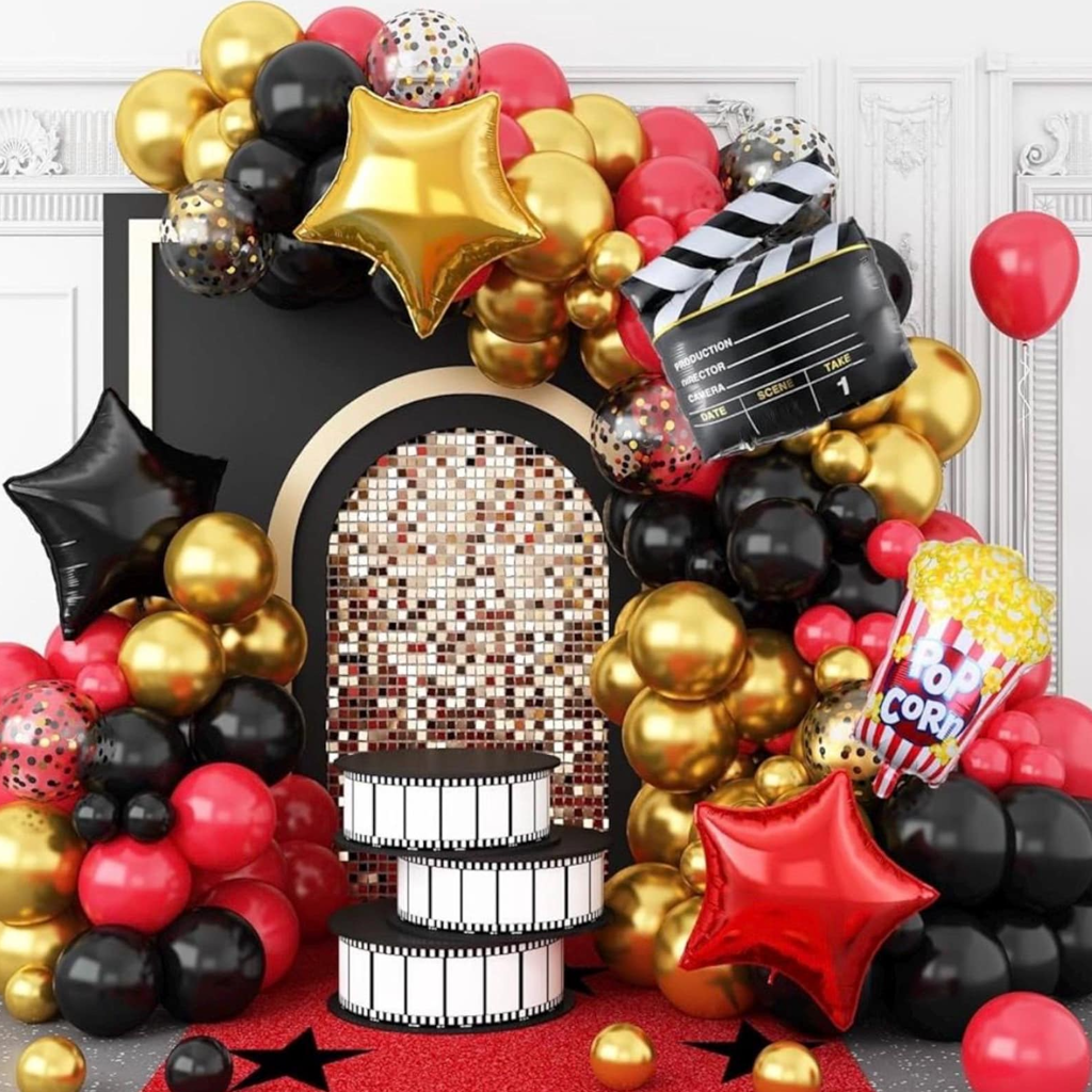 Movie Night Balloon Garland Arch Kit (Non Inflated & Only Balloons)