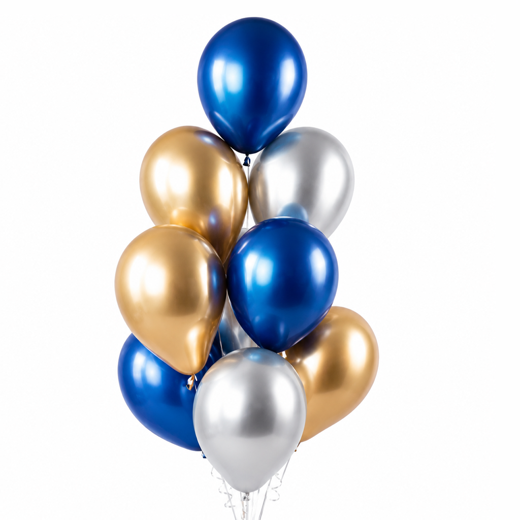 Happy Fathers Day Latex Helium Balloon Arrangement - 10 pcs
