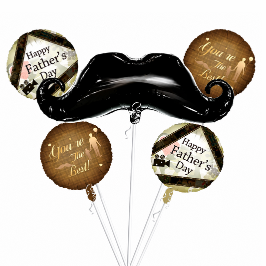 Happy Father's Day Foil Balloons Set - Helium