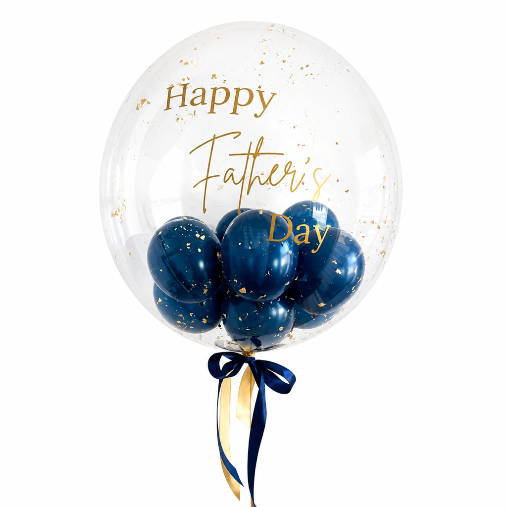 Happy Fathers Day Bobo Helium Balloon Arrangement
