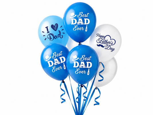 Father's Helium Latex Balloons Set S - 5 Pcs