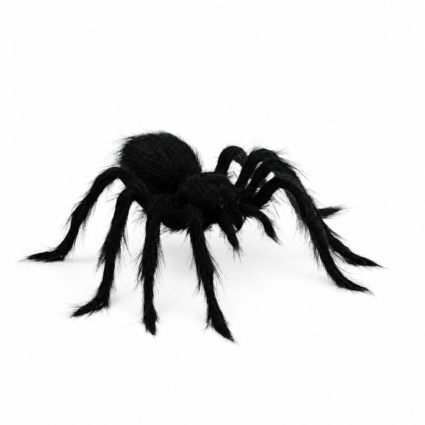 Spooky Giant Black Plush Spider Decoration – XXL