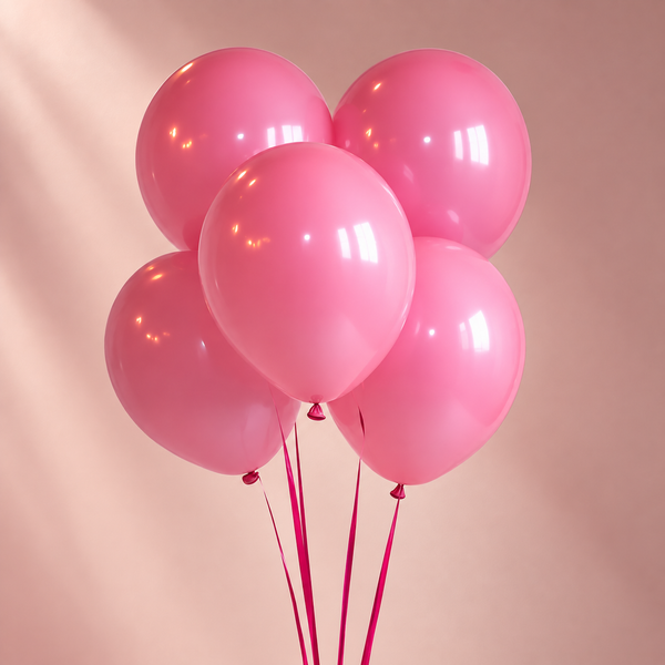 Pink Helium Ballon Bunch-5pcs