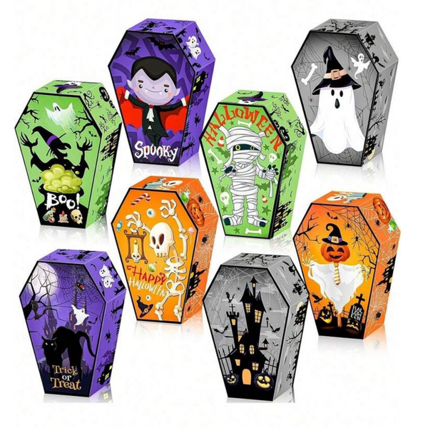 Spooky Coffin-Shaped Gift Boxes – 12-Piece Set