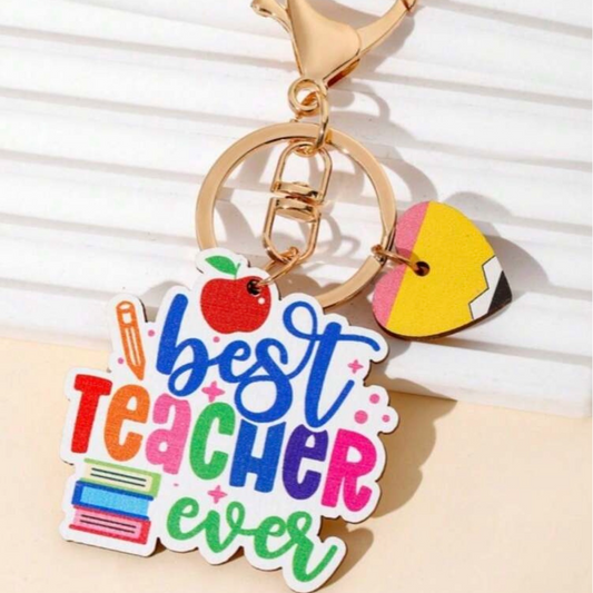 Teacher's Appreciation Keychain in Green