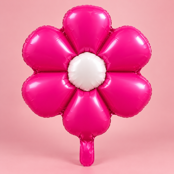 Pink Pastel and White Floral Balloon 16 inch Flat - 1 Pc