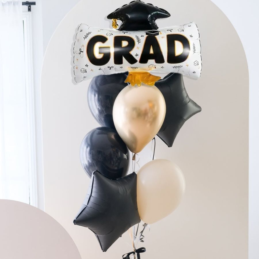 Graduation Helium Balloons Arrangement - Graduation Hat