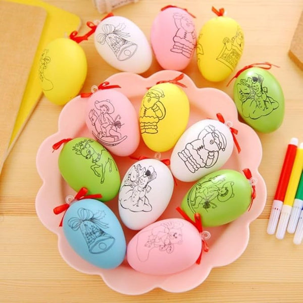 Easter Eggs Coloring Activity with 4 Pens