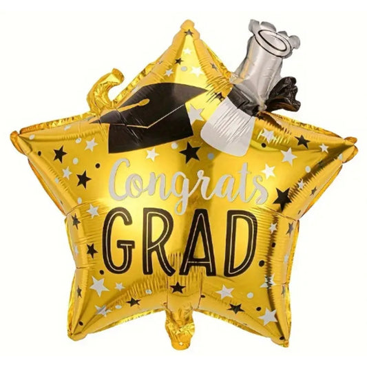 Graduation Star Shape Diploma Foil Balloon