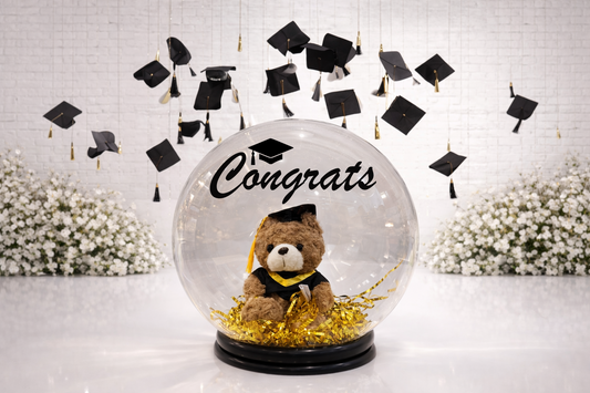 Graduation Congrats Bobo Balloon with Graduation Bear
