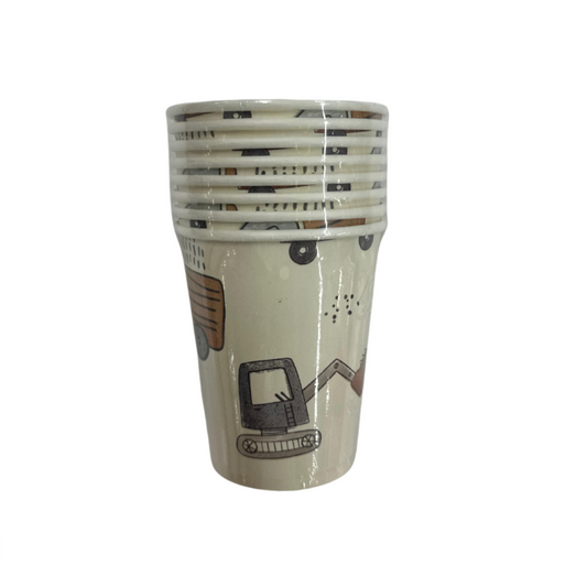 Construction Themed Cups 8Pcs