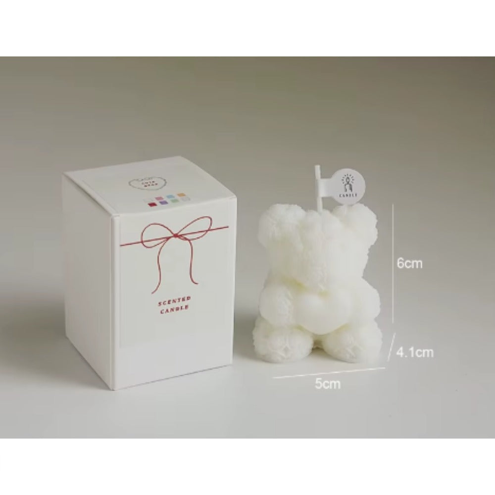 English pear freesia Custom Handmade Bear Rose Lovely Teddy Bear Candles