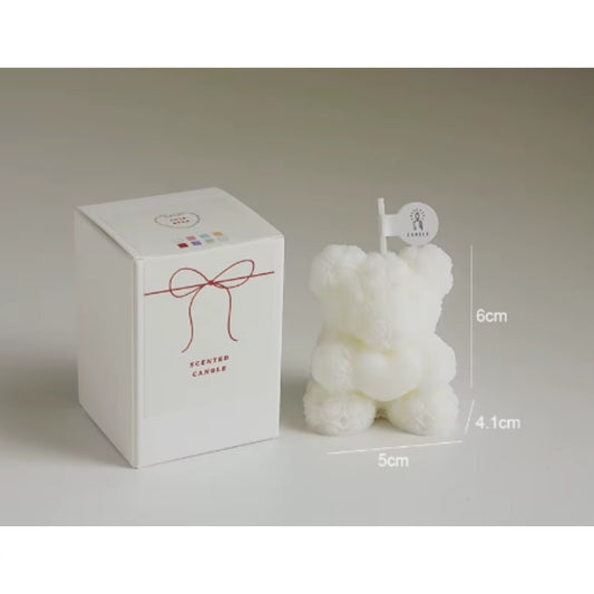 English pear freesia Custom Handmade Bear Rose Lovely Teddy Bear Candles