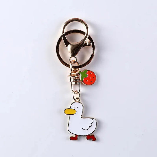 Duck Metal Keychain