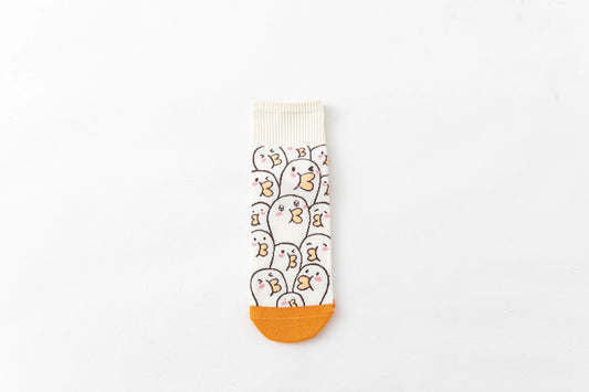 Duck Socks White/Orange