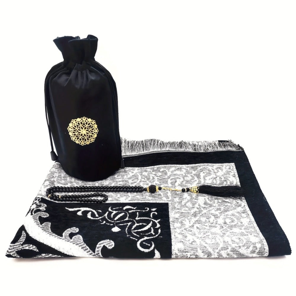 Eid AL Adha Prayer Mat with Prayer Beads