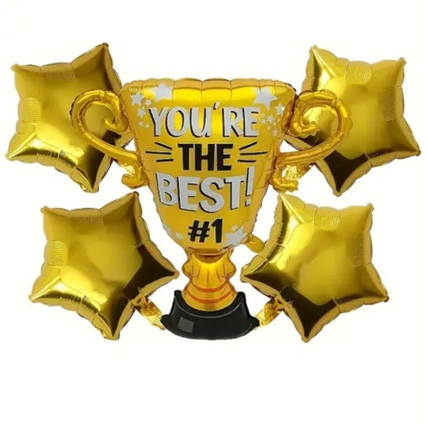 Father's Day You're the best #1 Foil Balloon Set - Helium