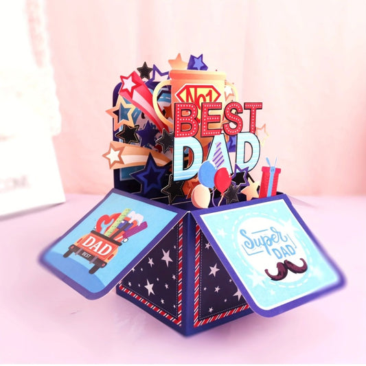 Father's Day Best Dad 3D Pop up Card