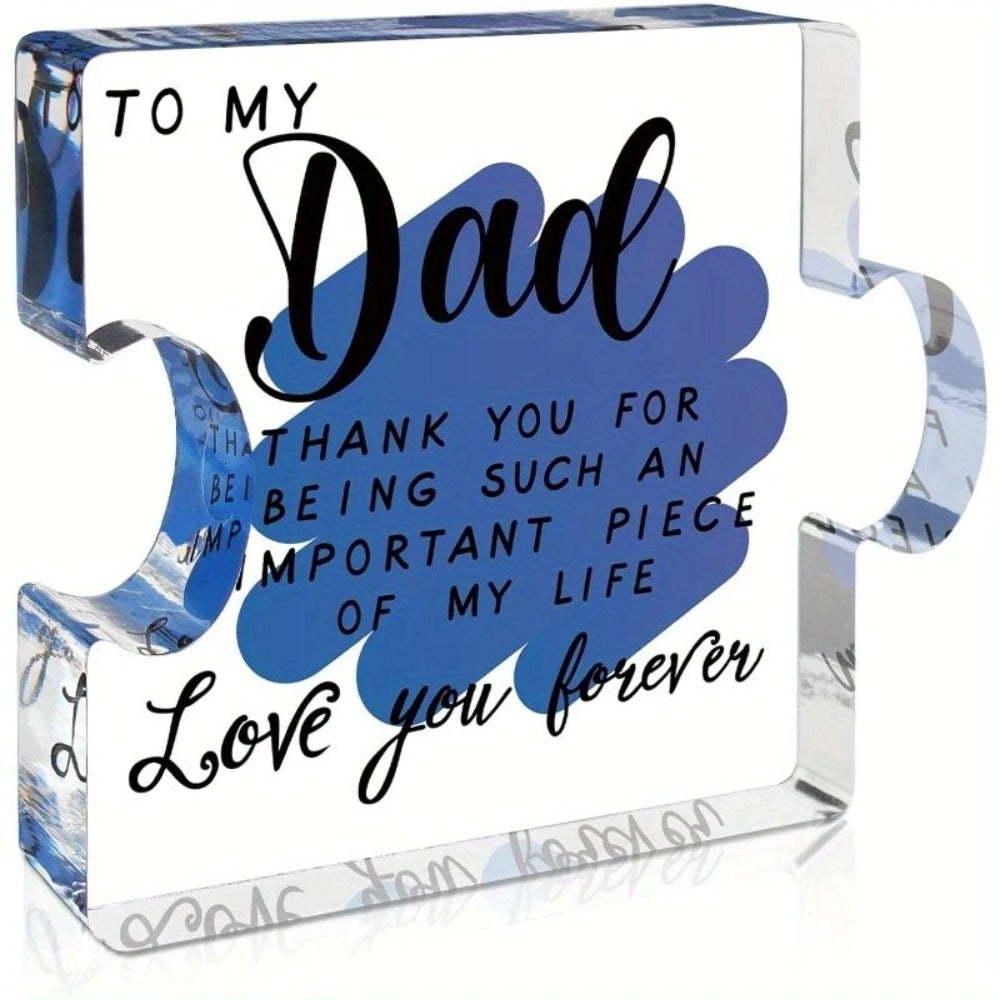 Father's Day Acrylic Father's appreciation puzzle block