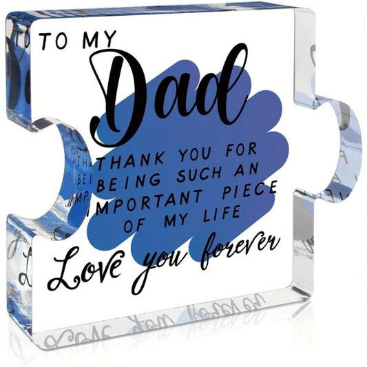 Father's Day Acrylic Father's appreciation puzzle block
