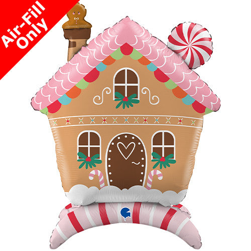 Christmas Standing Gingerbread Foil Balloon House 74*53CM