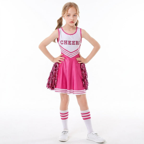Girl Cheerleader Costume (Pink)