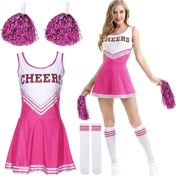 Women's Cheerleader Costume (Pink)